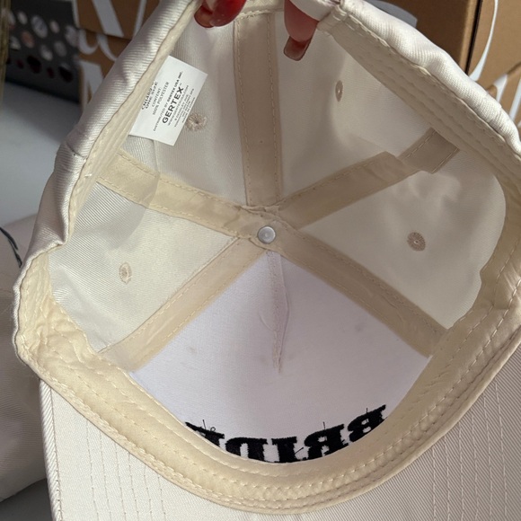 Cream Bride and Groom Caps - Picture 5 of 5